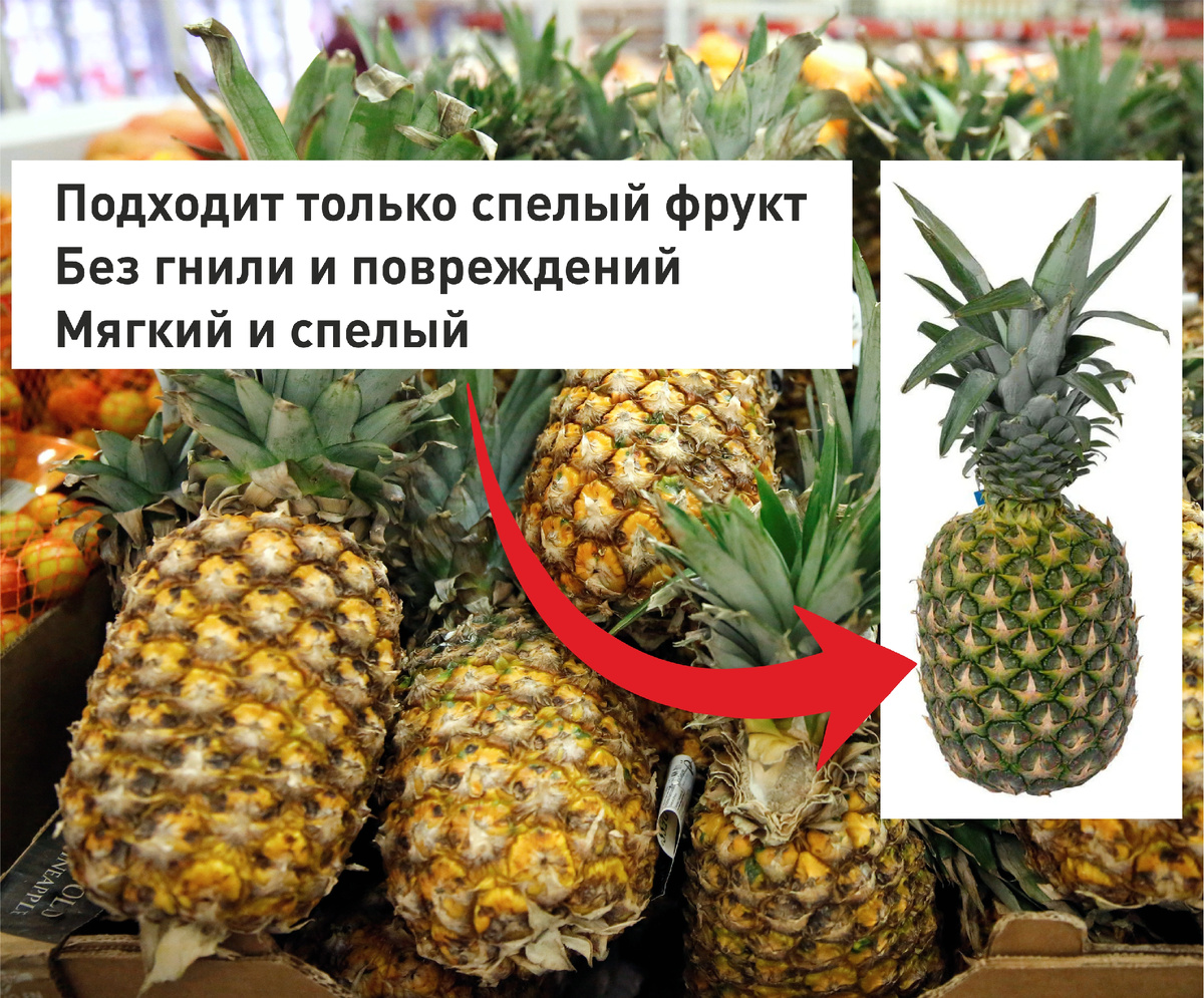 Ищем первоочередно  вкусный ананас для еды