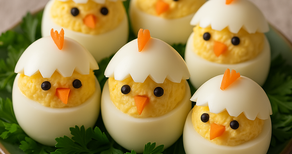 Пасхальные цыплята из яиц — простая закуска, которая сразит гостей наповал