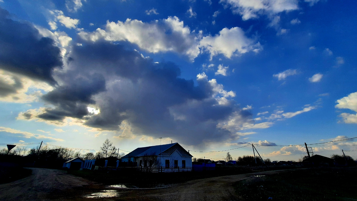 Небо вечером по дороге на работу 