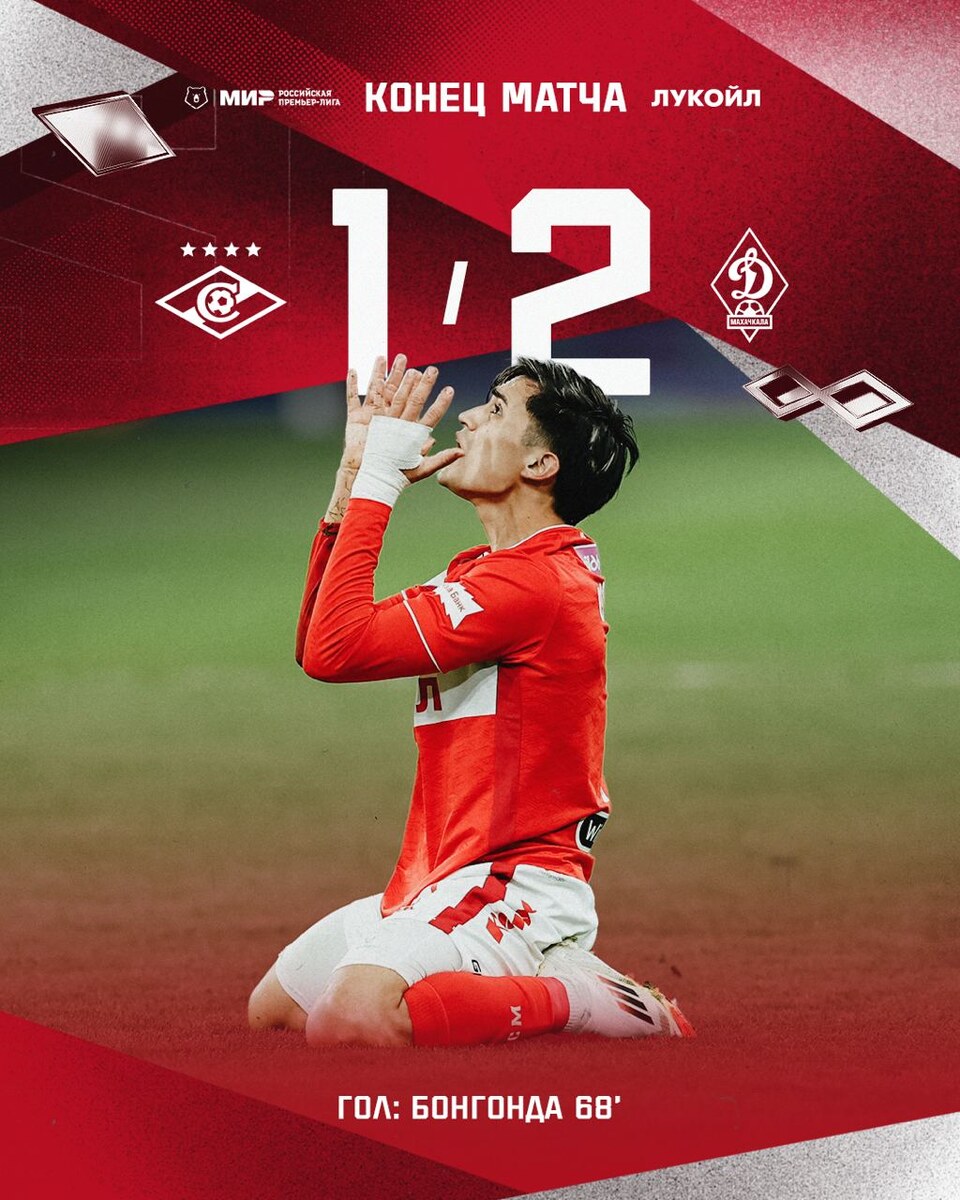 "Спартак" 1-2 "Динамо" Махачкала. Фото: ФК "Спартак".