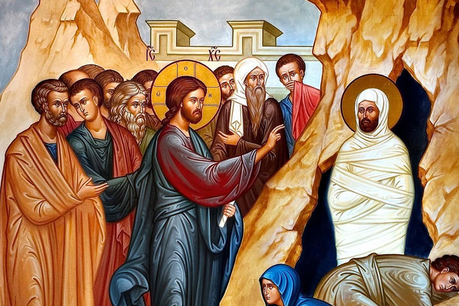 12 апреля - Лазарева суббота. Воскрешение праведного Лазаря. Изображение из открытых источников.