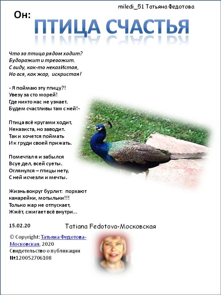 Новелла в открытках "Шальная любовь Жар-птицы", Слайд №27. Автор Татьяна Федотова-Московская