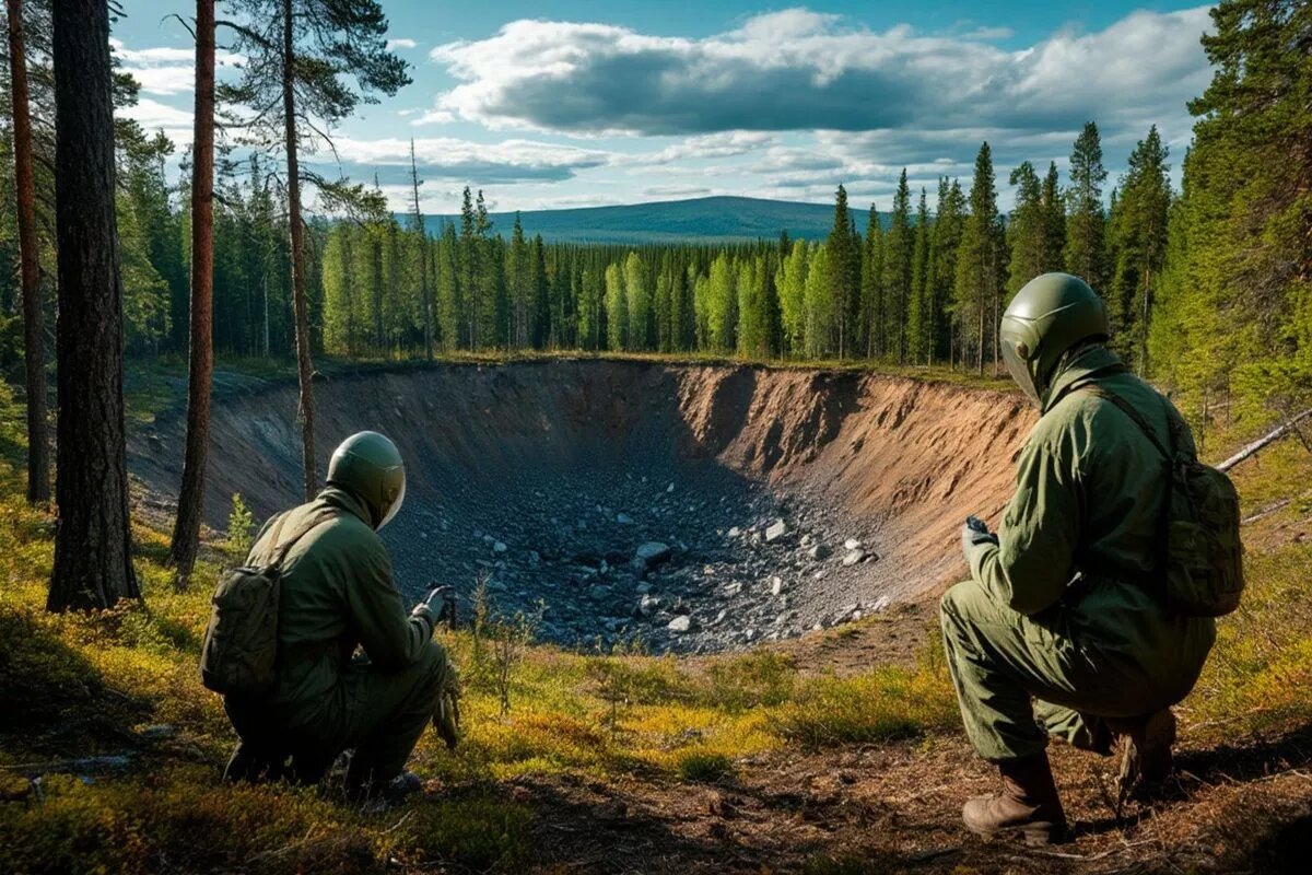 Многие кратеры, оставленные гигантскими метеоритами, представляют огромный интерес не только для туристов, но и ученых.
Фото: Нейросеть shedevrum.ai
