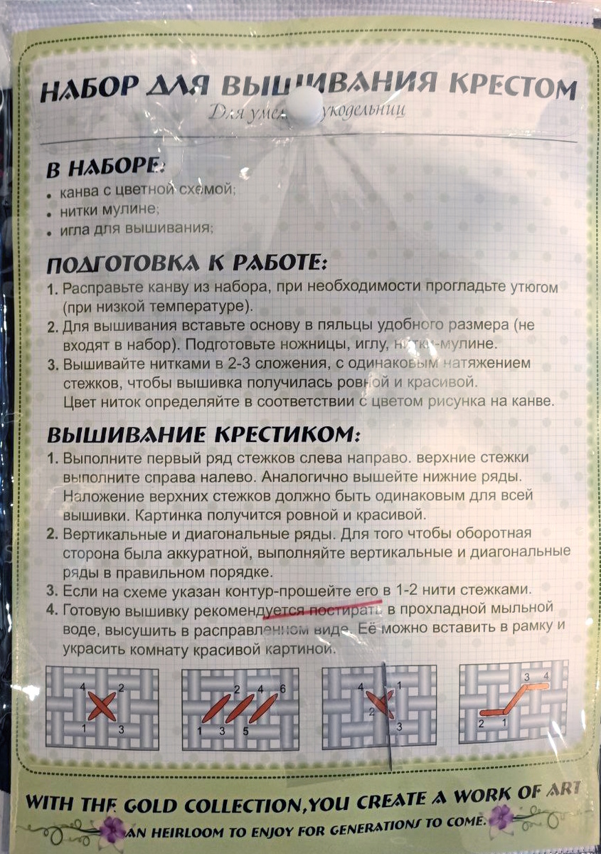 Задняя часть упаковки