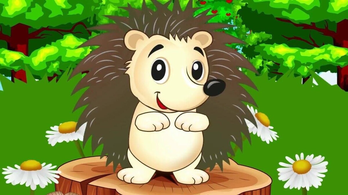 Ёжик из таинственного леса. Картинка для иллюстрации.