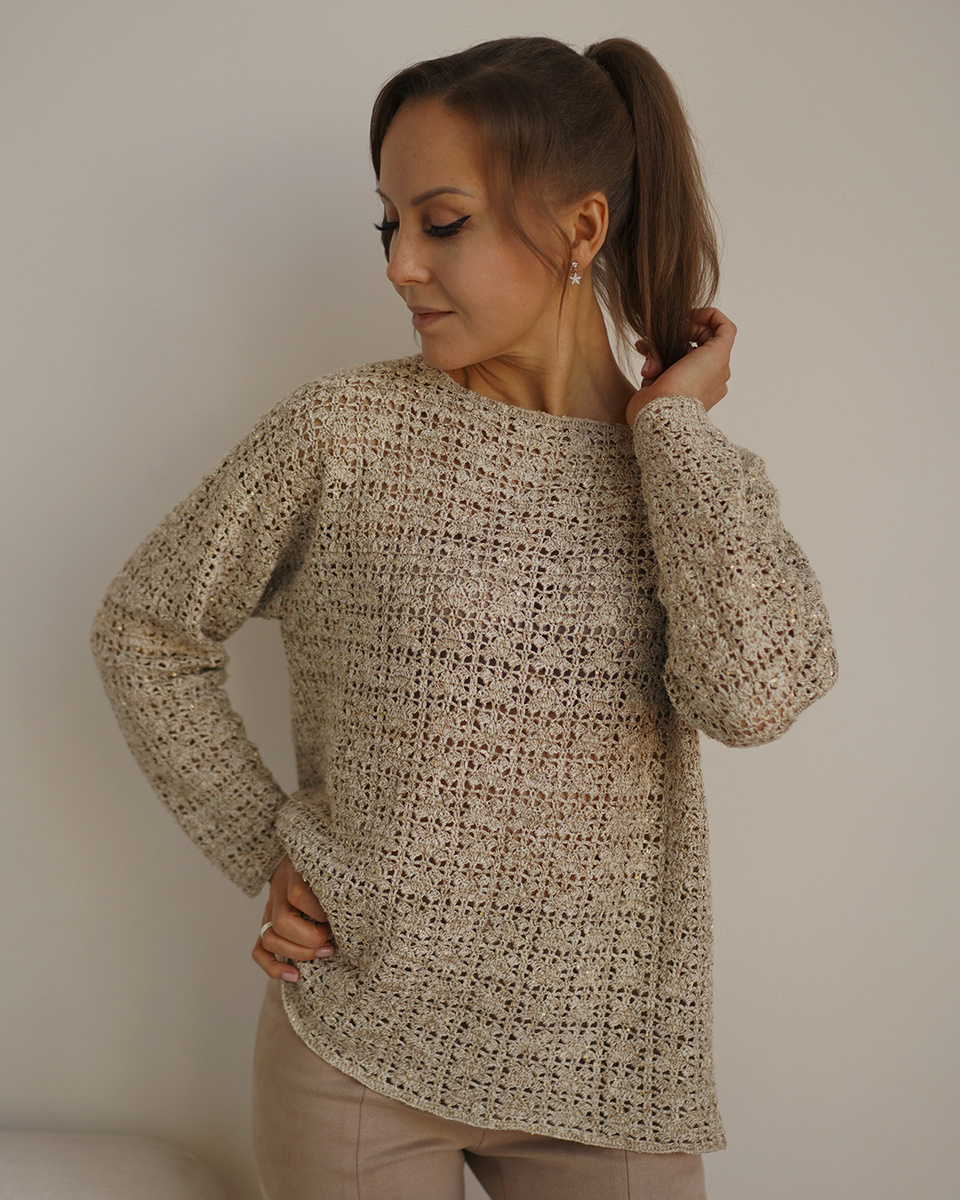 Джемпер из курса "Вязание по схемам крючком"