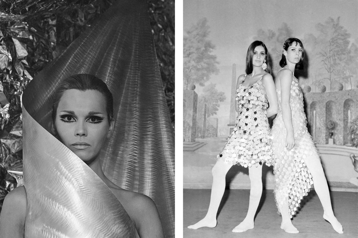    Модели в костюмах Пако Рабанна, 1966 год