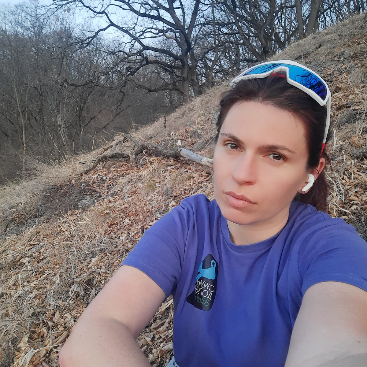 Я после пробежки, наслаждаюсь красивым закатом 