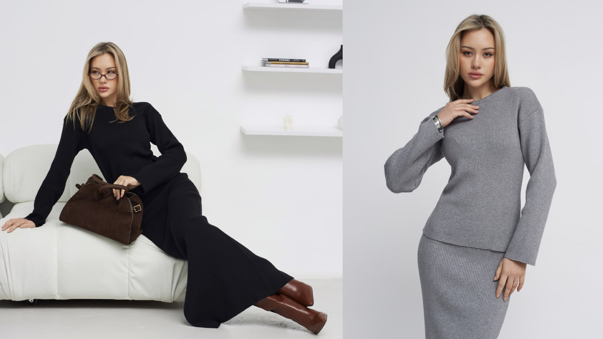 Серый костюм артикул 264422936 Черный костюм артикул 264421575