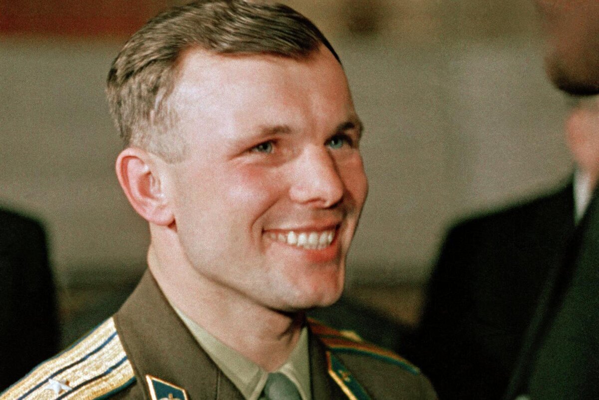 Лётчик-космонавт СССР, Герой Советского Союза, майор Юрий Алексеевич Алексеевич Гагарин. Кадр из документального фильма "Первый рейс к звездам". Центральная студия документальных фильмов, 1961 год. Режиссёры Дмитрий Боголепов, Илья Каплан. @РИА Новост