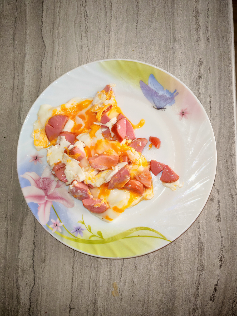 Яичница с колбасой + двойной эспрессо