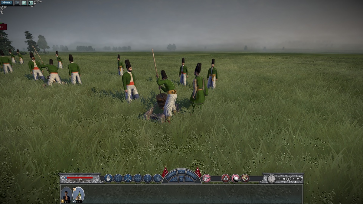 Османская обслуга производит заряжание бомбардирных мортир