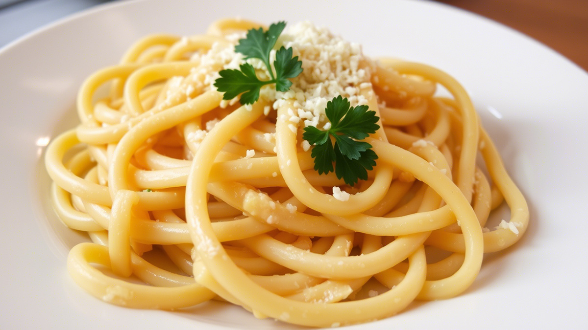 Феттучини альфредо