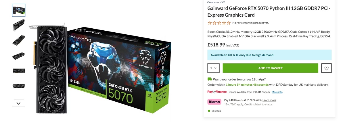 скриншот Overclockers.uk  📷
