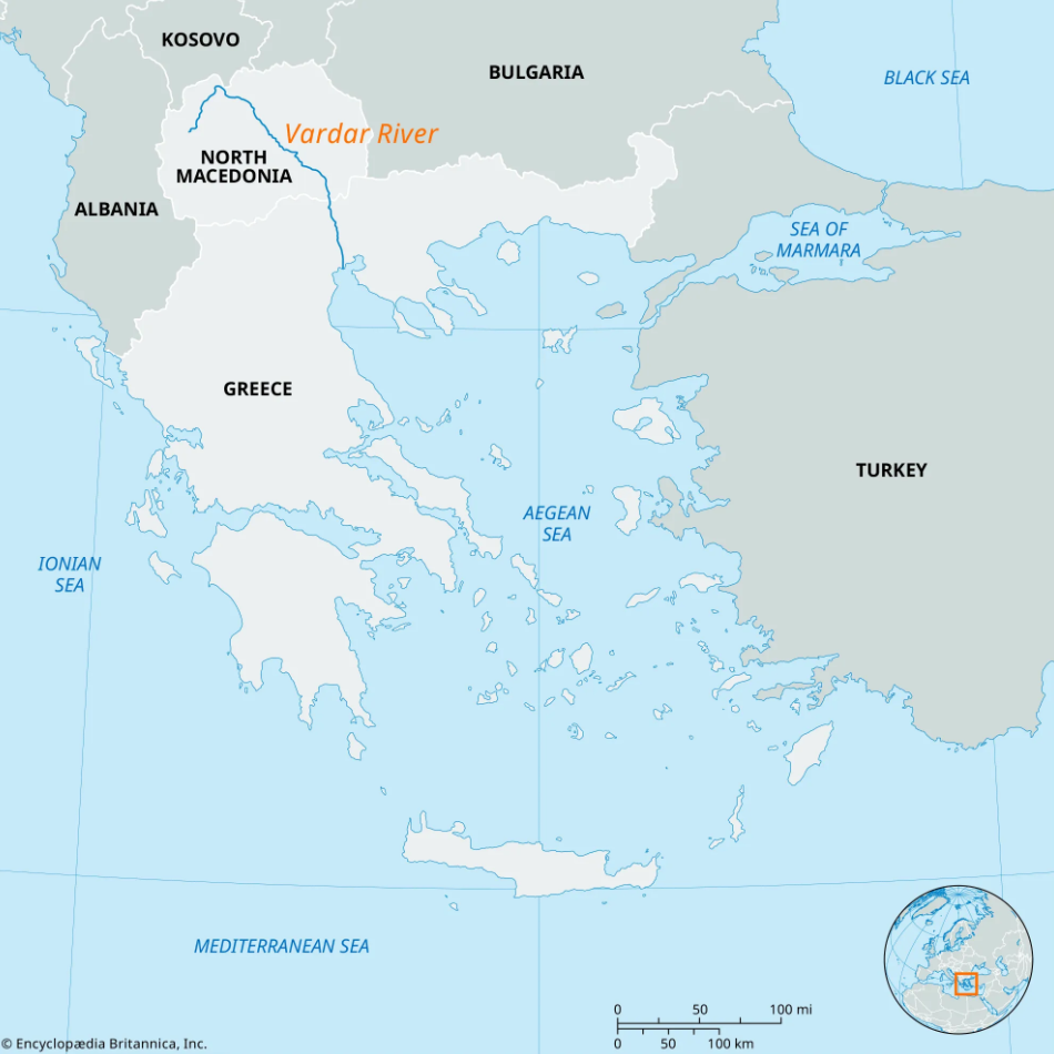 Река Вардар.