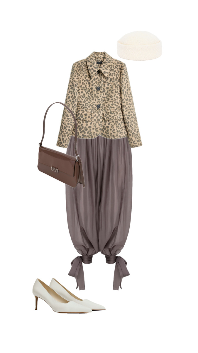    Брюки say no more, жакет idol, лодочки 12 storeez,    
шляпа present&simple, сумка by far