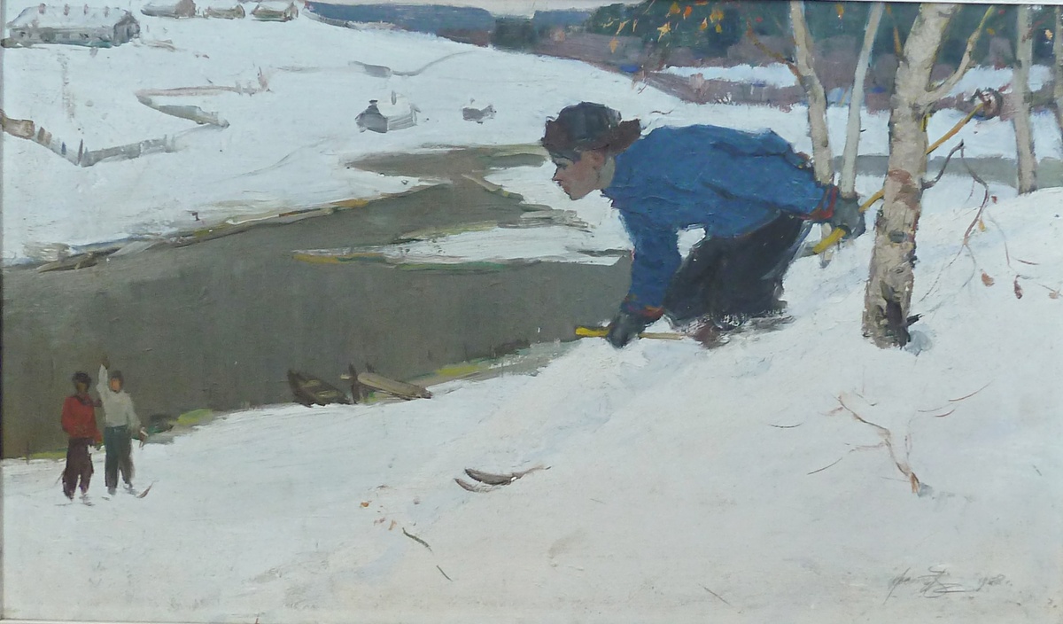 И.Н.Нестеров. Лыжник. 1945—1955. Историко-этнографический музей г. Ирбит Свердловской обл.