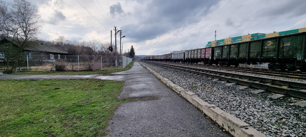 Панорама станции Арбеково. Апрель 2025 года.