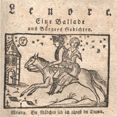 Иллюстрация к балладе "Ленора" (1773г.)