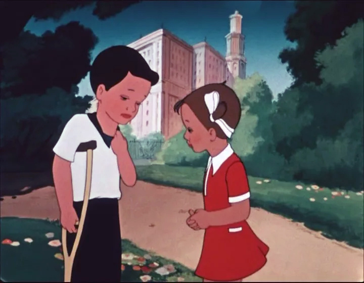 Кадр из мультфильма «Цветик-семицветик», режиссер Михаил Цехановский