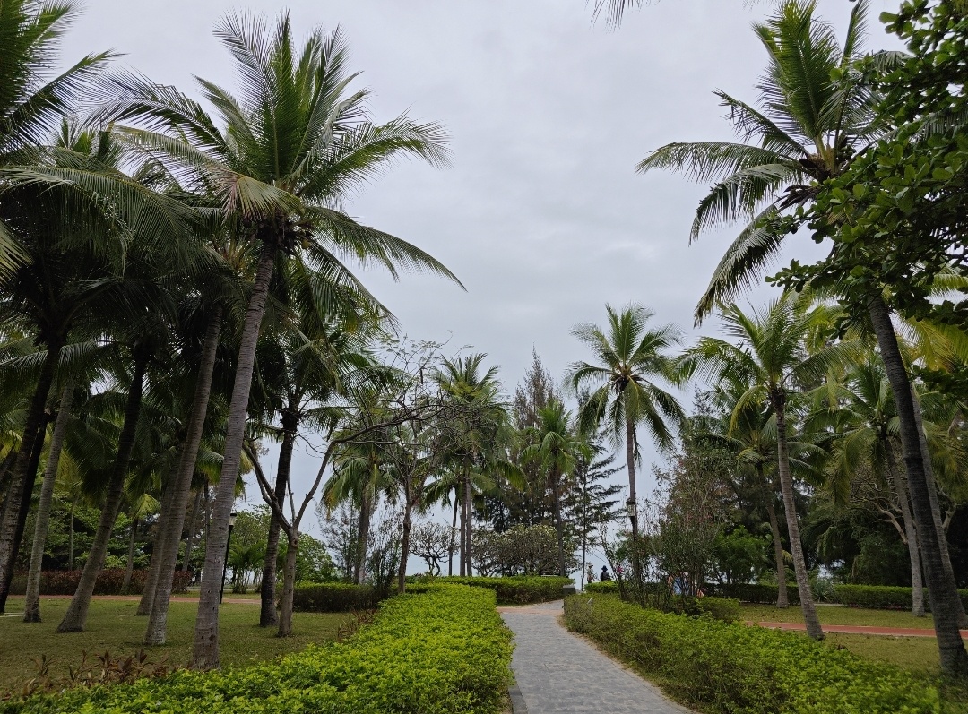 Путь на пляж в Sanya Bay.