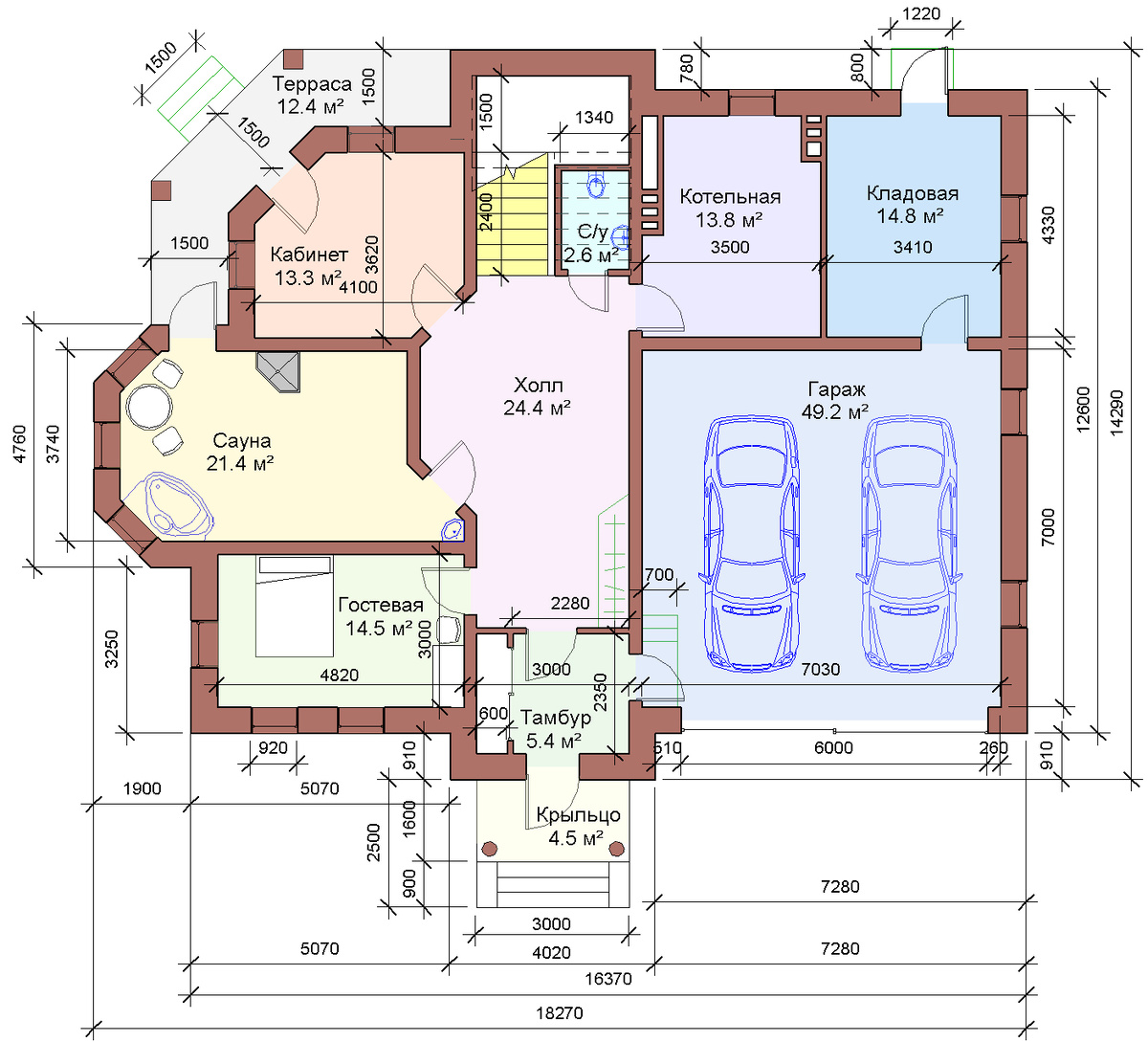 план 1 этажа