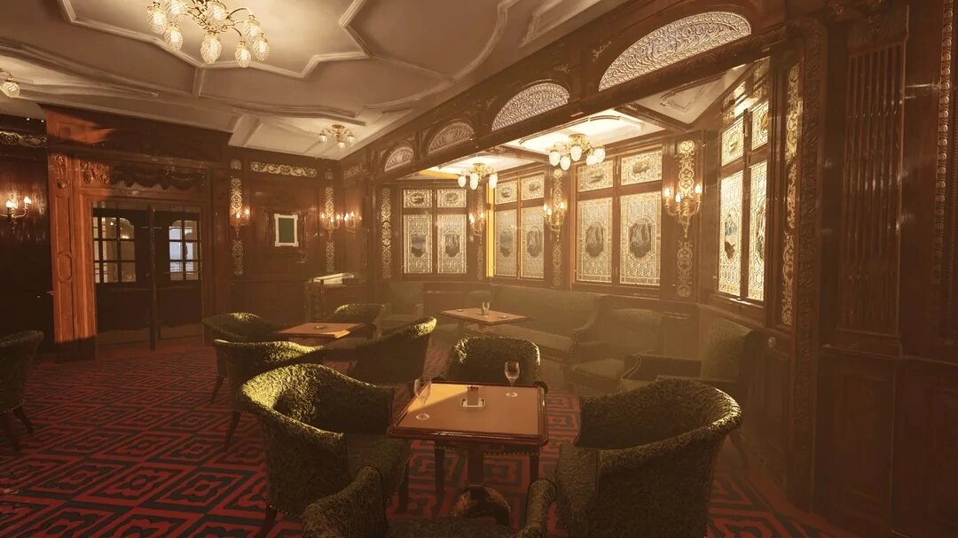 Курительная комната 1-го класса.