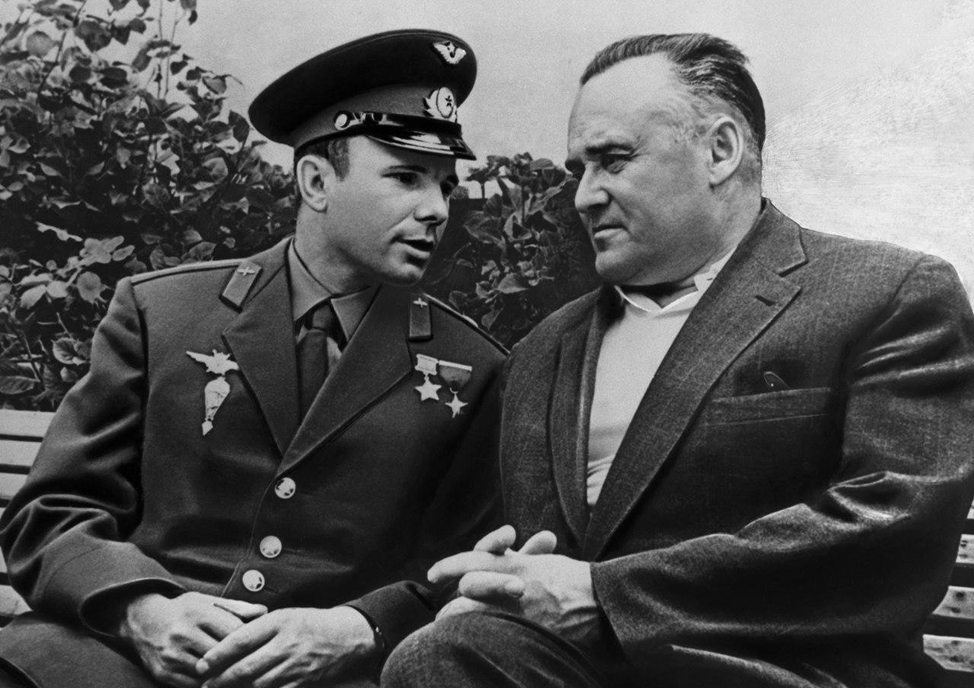 Ю.А.Гагарин и С. П.Королев