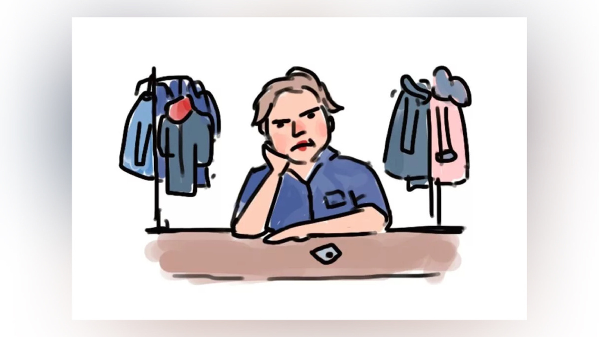 Вот так примерно выглядит неприветливый сотрудник гардероба 