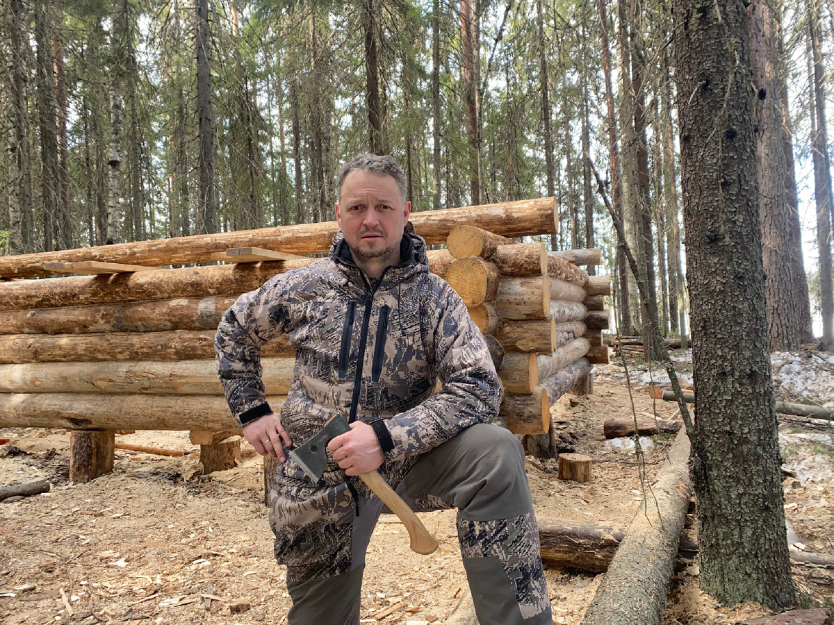 Сруб растет на глазах