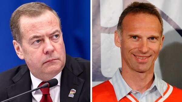 Дмитрий Медведев и Доминик Гашек. Обложка © ТАСС / Александр Щербак, Станислав Красильников