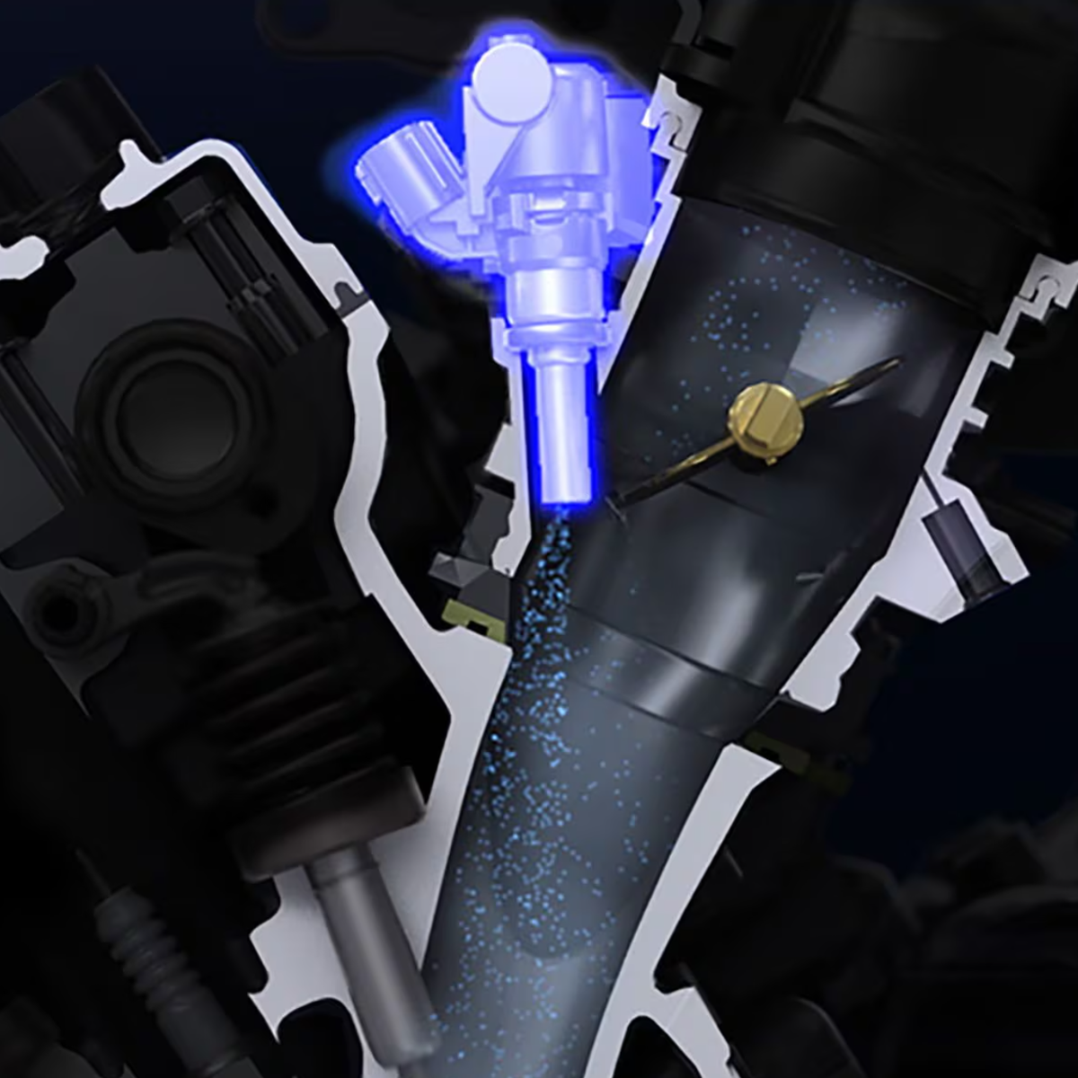 Впрыск топлива производит более мелкие капли топлива, чем карбюратор.