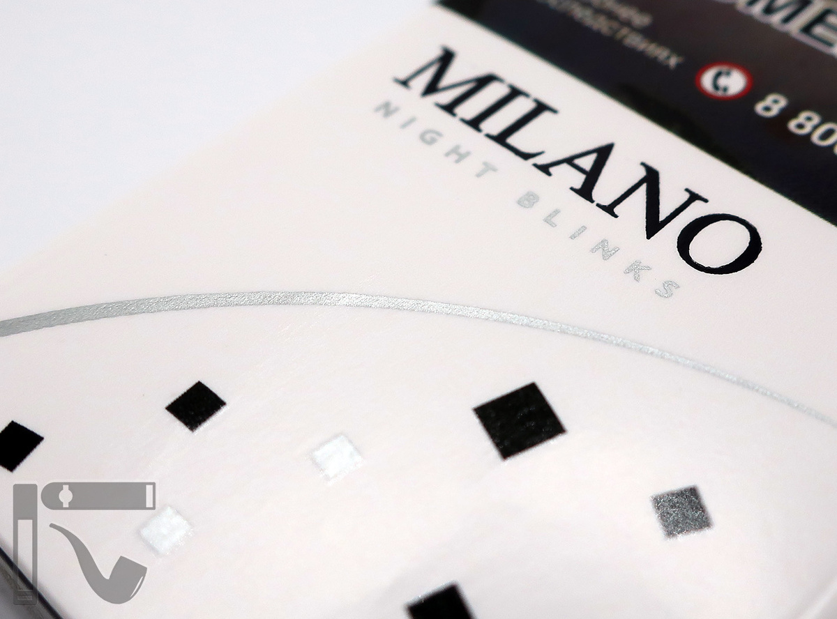 Сигареты Milano Night Blinks. Фото: © канал "Уголок Курильщика"