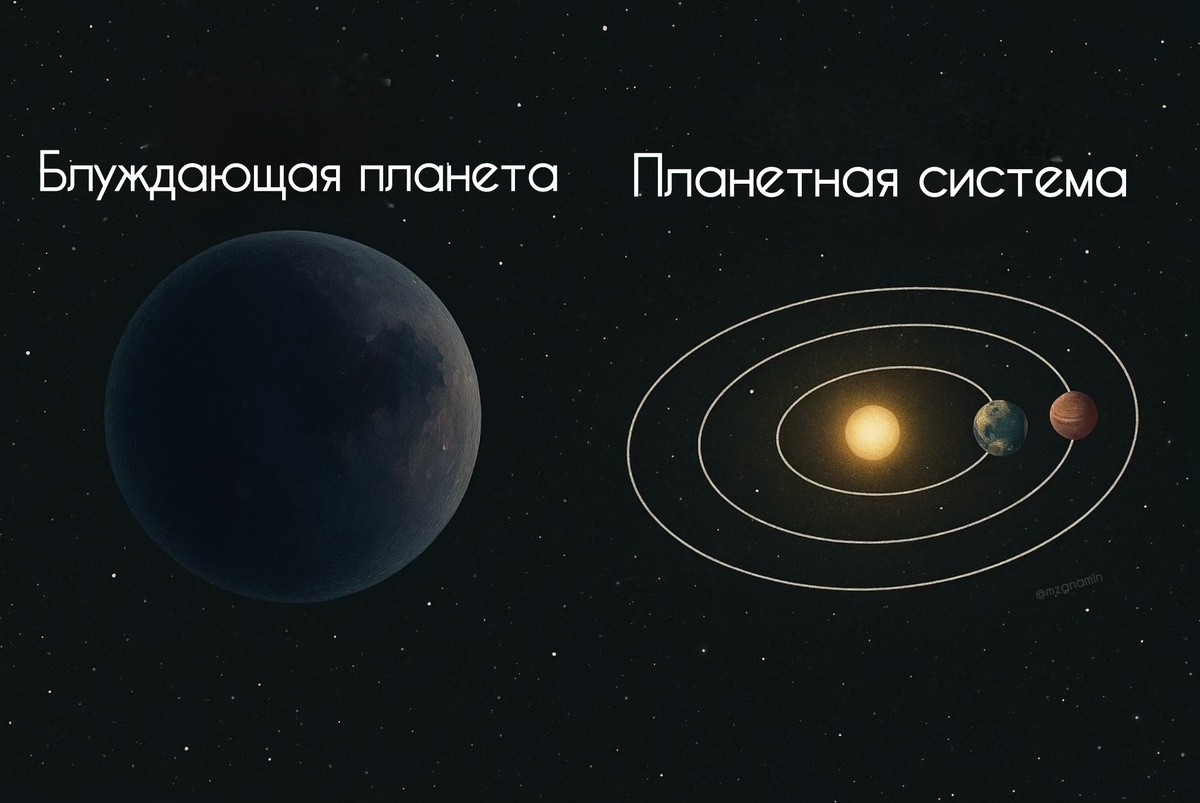 Блуждающая планета и планетная система 