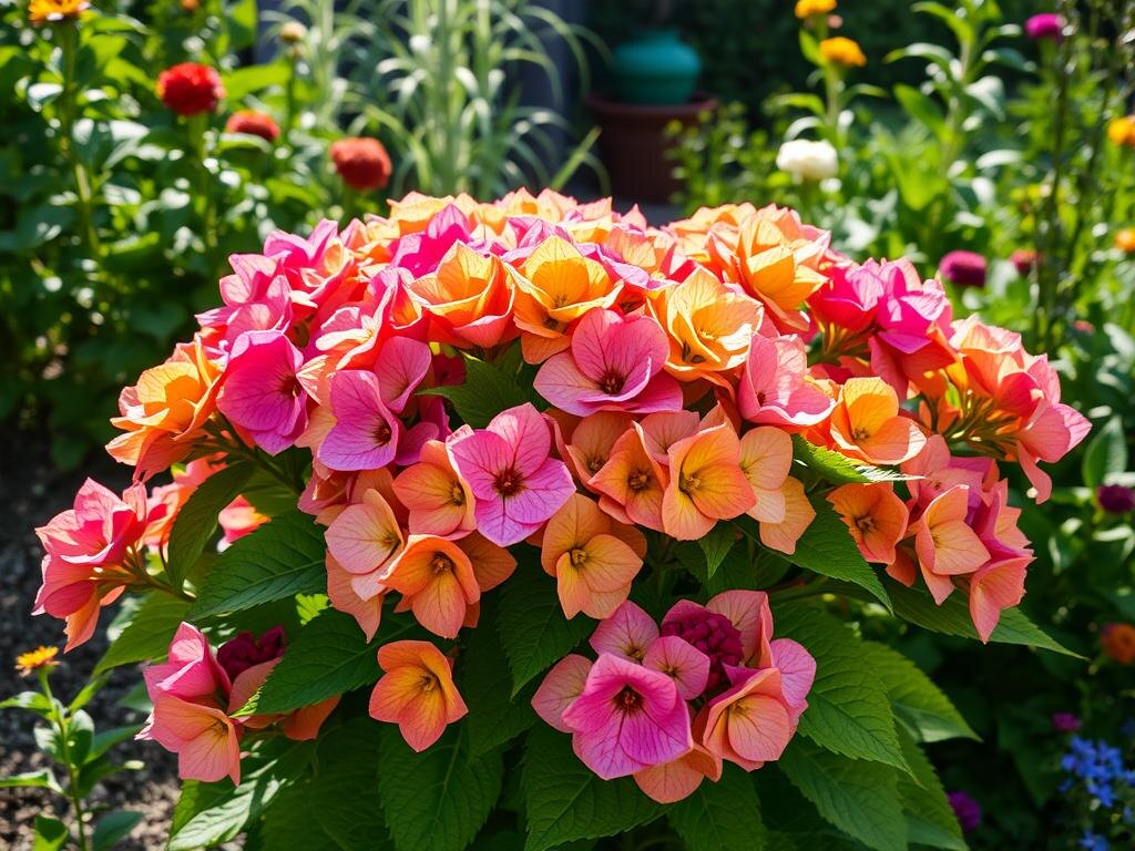 гортензия в саду