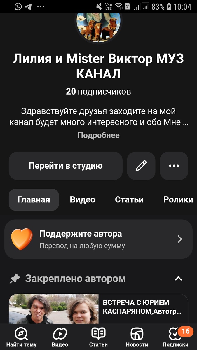 Мой профиль на Дзене 