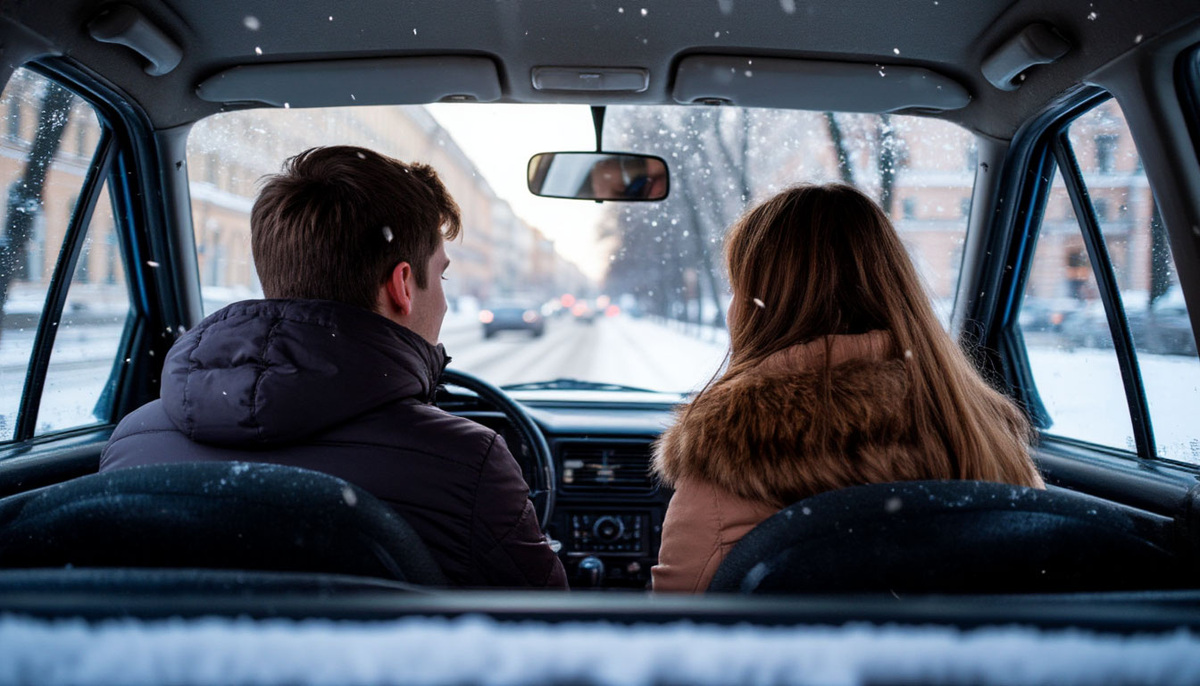 парень и девушка в машине