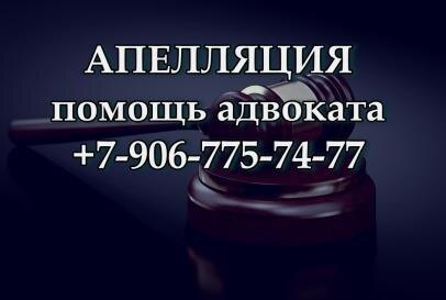 Помощь адвоката при обжаловании судебных актов 8-906-775-74-77