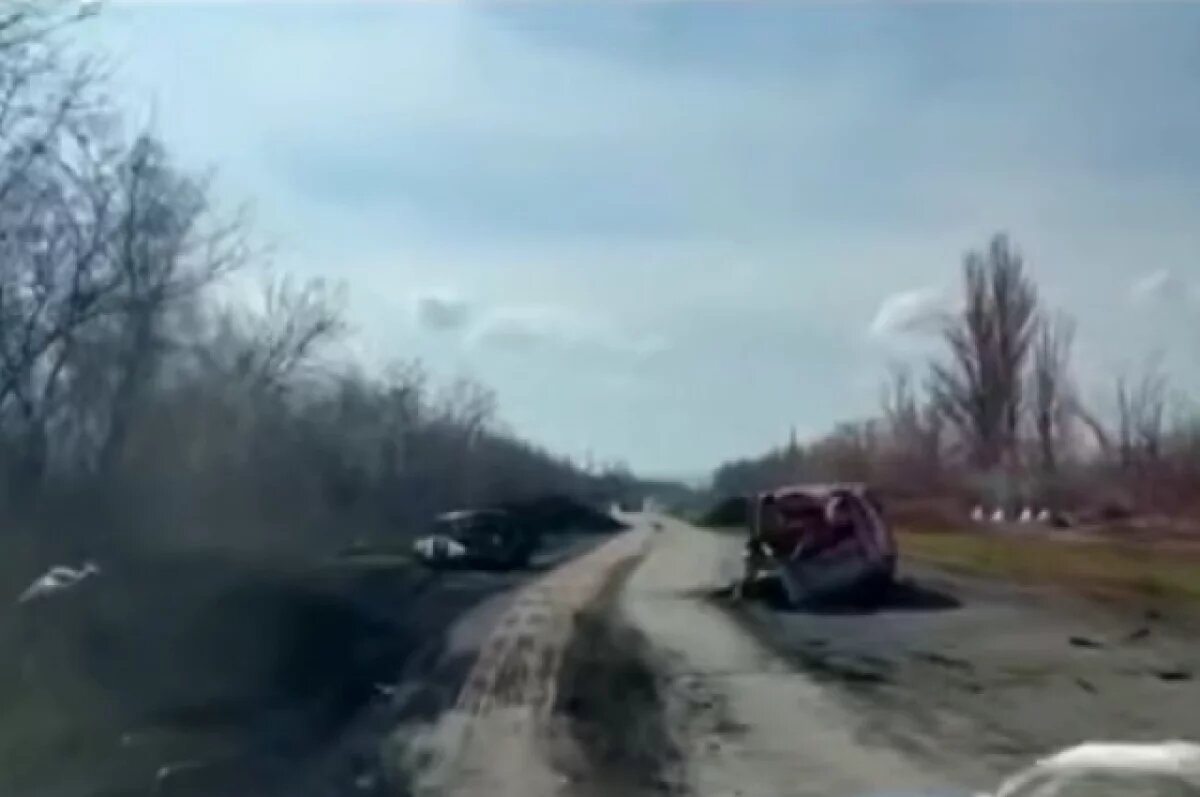    В Сети появились кадры с «дорогой смерти» ВСУ из Константиновки в Дзержинск