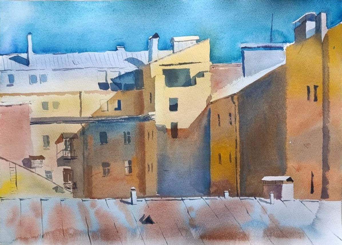 Крыши Петербурга, вид из Главного Штаба.