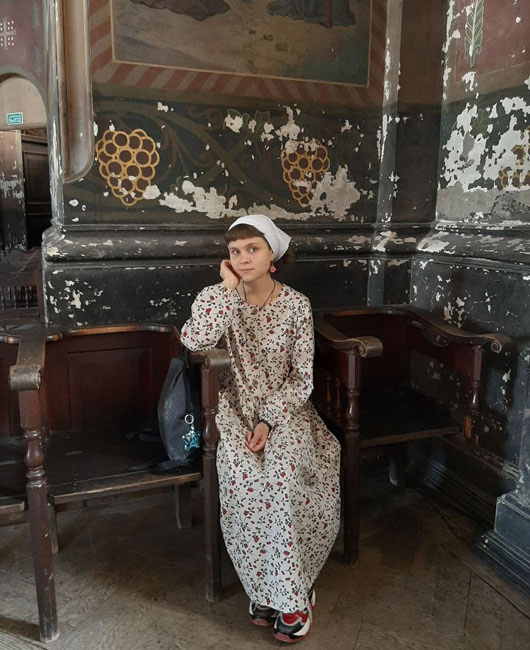  Александра  в храме Святого мученика Пантелеимона. Фото: предоставлено героиней