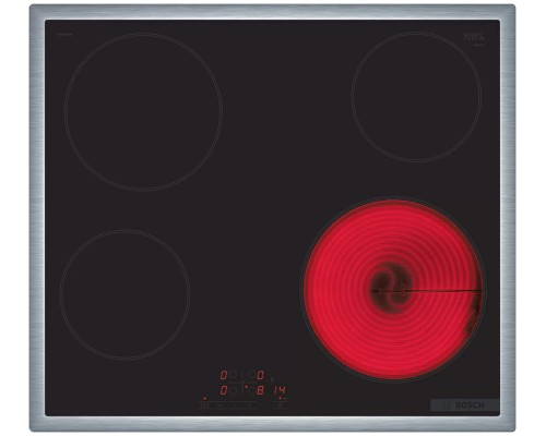 Вот так выглядит самая варочная панель, с металлической окантовкой!