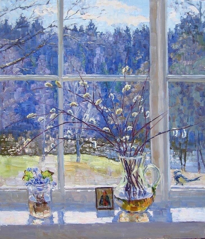 Картина художницы Екатерины Кизиловой «Вербное воскресенье», 2007 год.