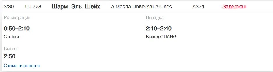    Фото: скриншот онлайн-табло на сайте Пулково