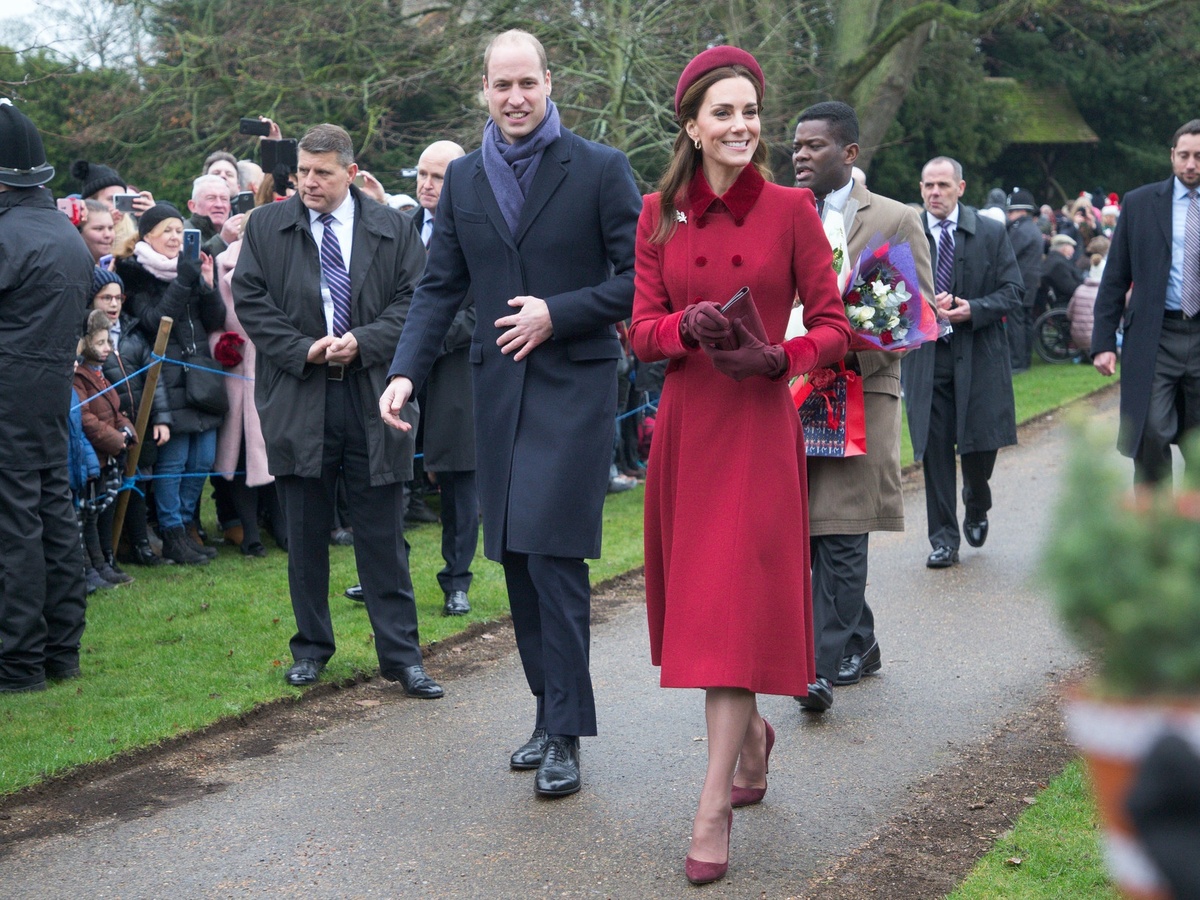 Герцогиня Кэтрин и принц Уильям в Сандрингеме, 25 декабря 2018 год