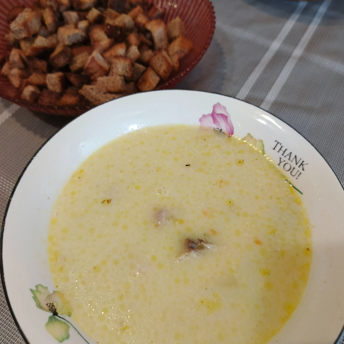 Сливочный суп с курицей