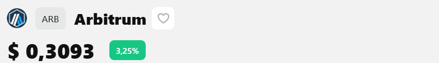 Актуальная цена Arbitrum 