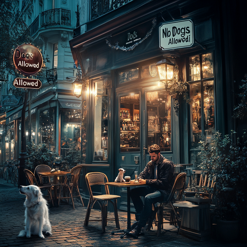 - Я посижу тут, пока ты пьёшь свой кофе!