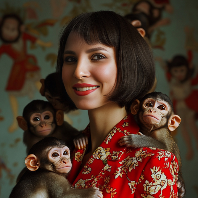 Все детишки висят на мамах, как маленькие обезьянки.