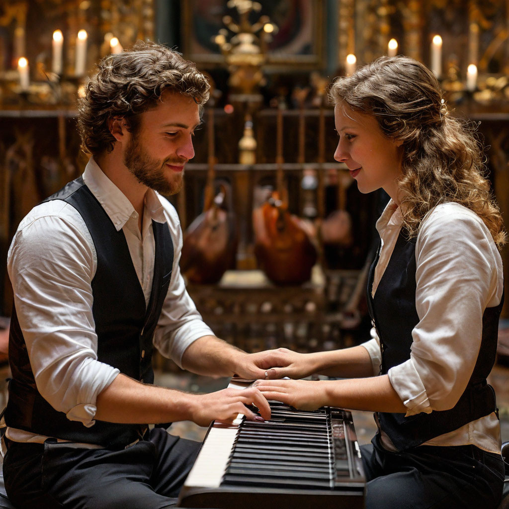 Так нейросеть видит игру на фортепино в четыре руки. Что ж, если принимать один препарат и саботировать второй - результат примерно такой и будет